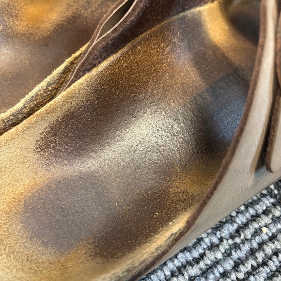 Birkenstock Mens Arizona Tan/Brown Leather Slides EUR 44 US 11 - Picture 10 of 13